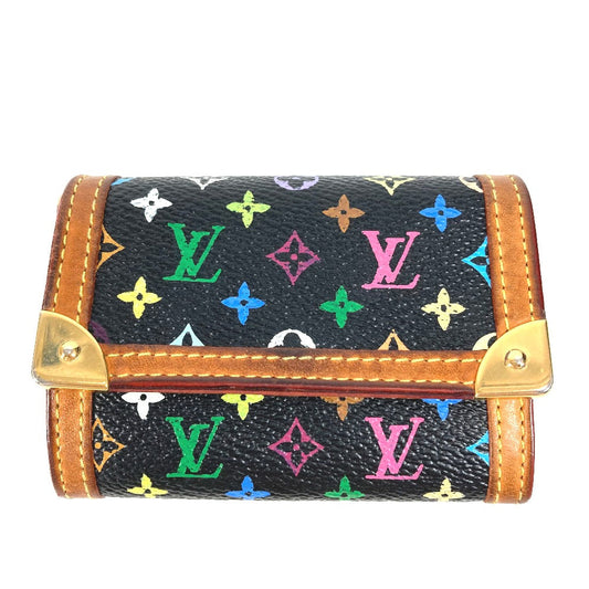 LOUIS VUITTON Coin case M92656 Monogram multicolor canvas Multi Monogram multicolor Portonet plat Women Used Authentic