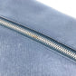 PRADA Clutch bag saffiano leather Navy Triangle logo plate unisex(Unisex) Used Authentic