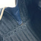 PRADA Clutch bag saffiano leather Navy Triangle logo plate unisex(Unisex) Used Authentic