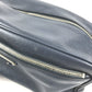 PRADA Clutch bag saffiano leather Navy Triangle logo plate unisex(Unisex) Used Authentic
