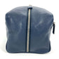 PRADA Clutch bag saffiano leather Navy Triangle logo plate unisex(Unisex) Used Authentic