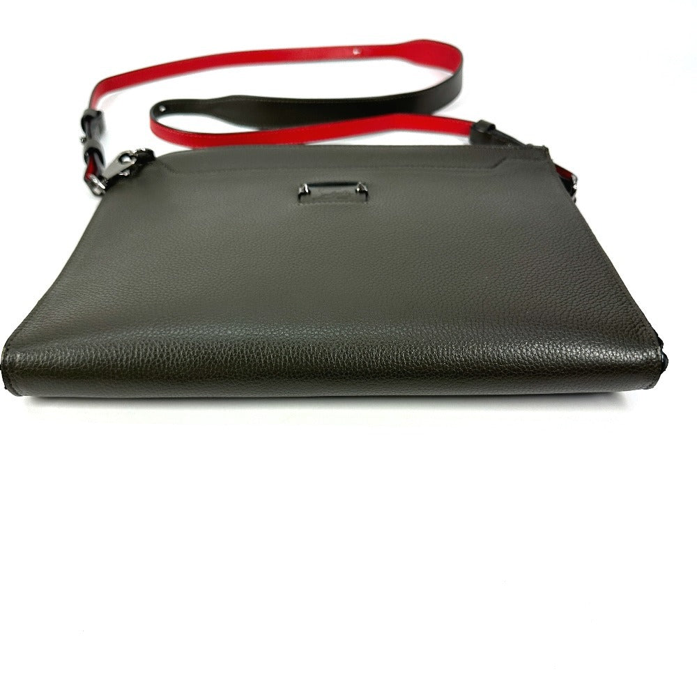 Christian Louboutin Shoulder Bag leather khaki logo