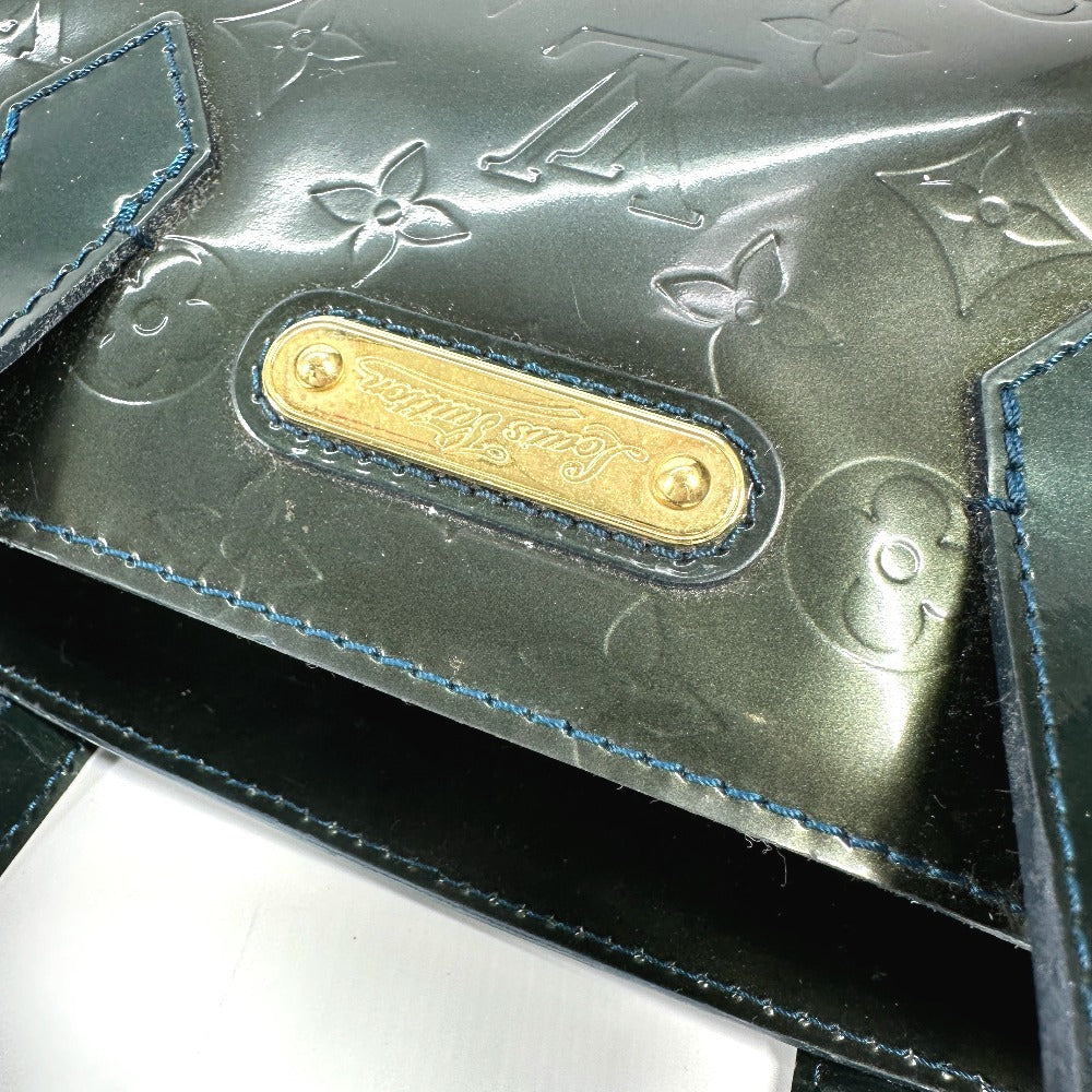 LOUIS VUITTON Handbag M93684 Monogram Vernis green Monogram Vernis Wilsher PM Women Used Authentic
