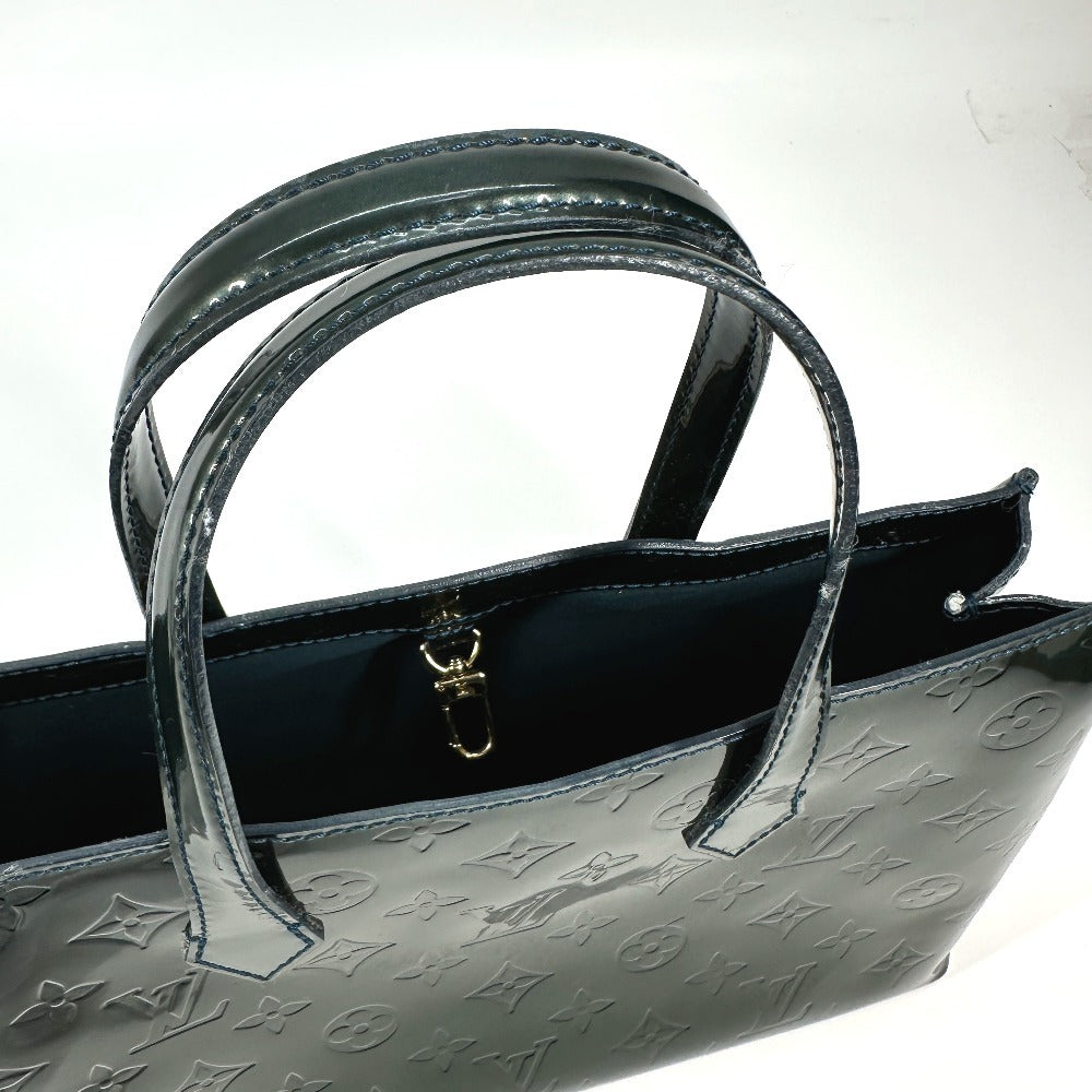 LOUIS VUITTON Handbag M93684 Monogram Vernis green Monogram Vernis Wilsher PM Women Used Authentic