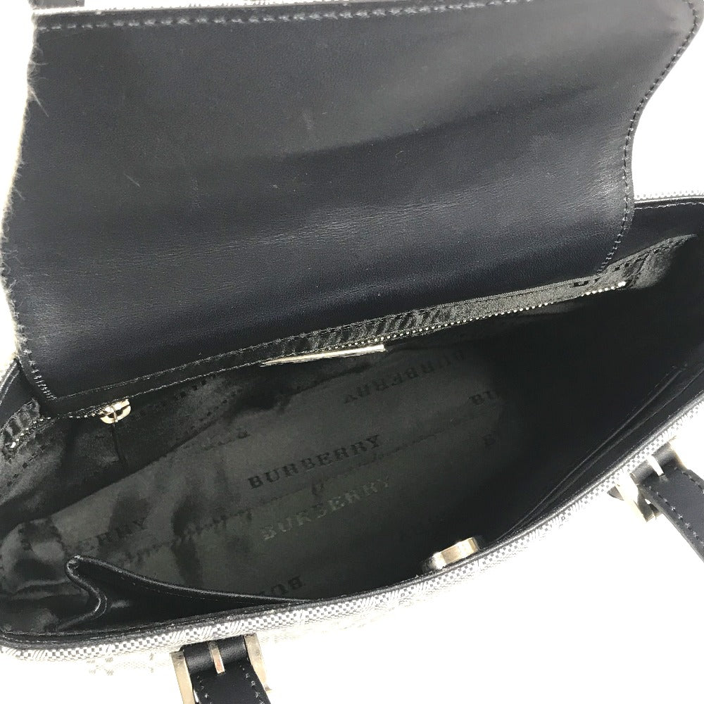 BURBERRY Handbag Leather / canvas Navy
