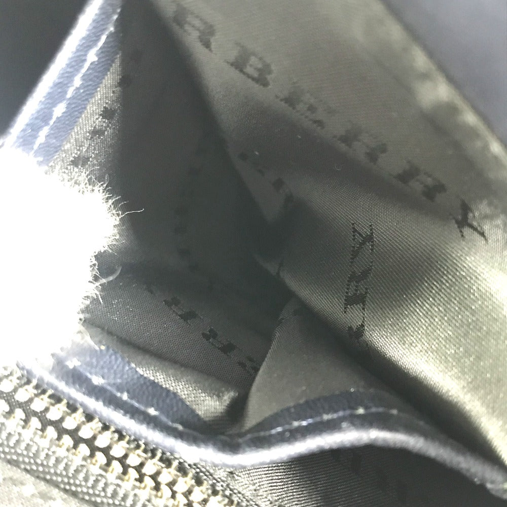 BURBERRY Handbag Leather / canvas Navy