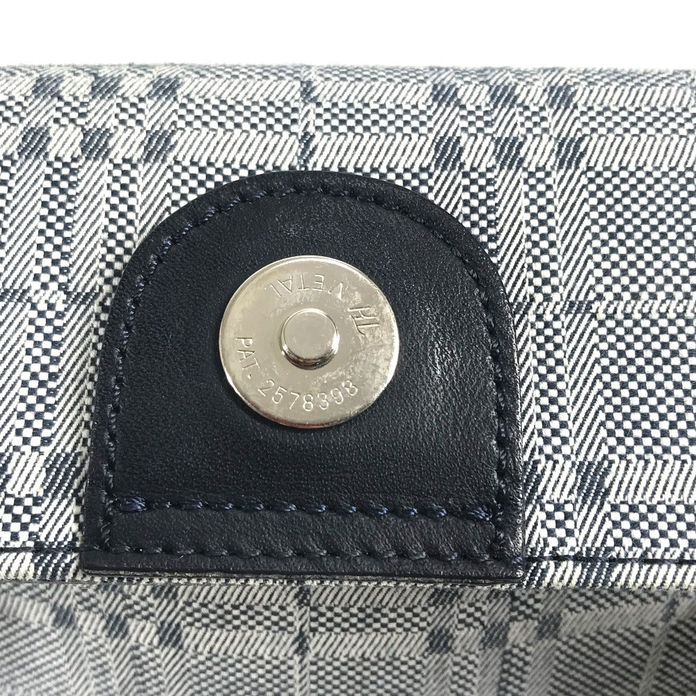 BURBERRY Handbag Leather / canvas Navy