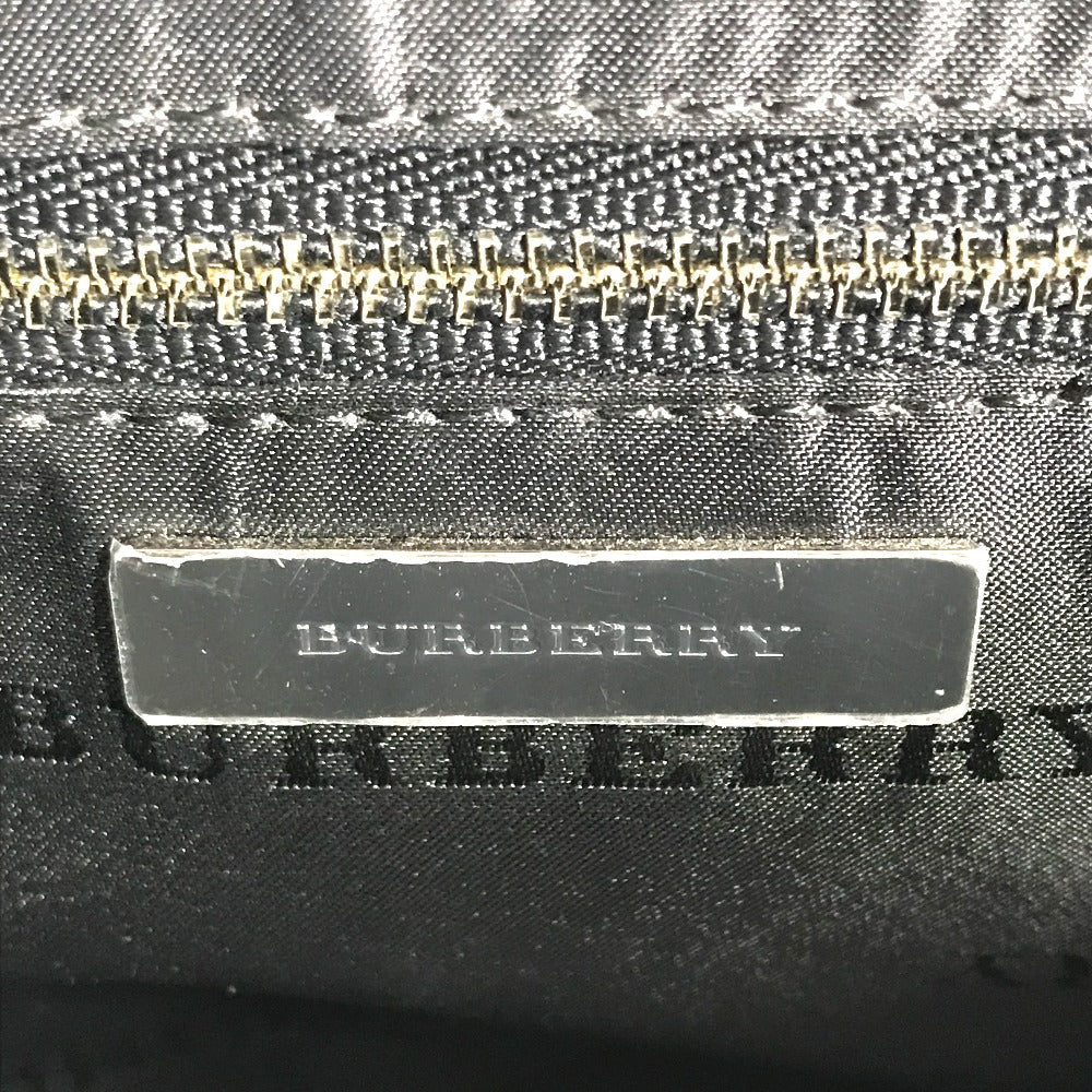 BURBERRY Handbag Leather / canvas Navy