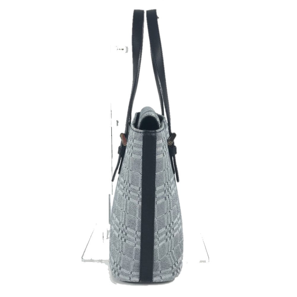 BURBERRY Handbag Leather / canvas Navy