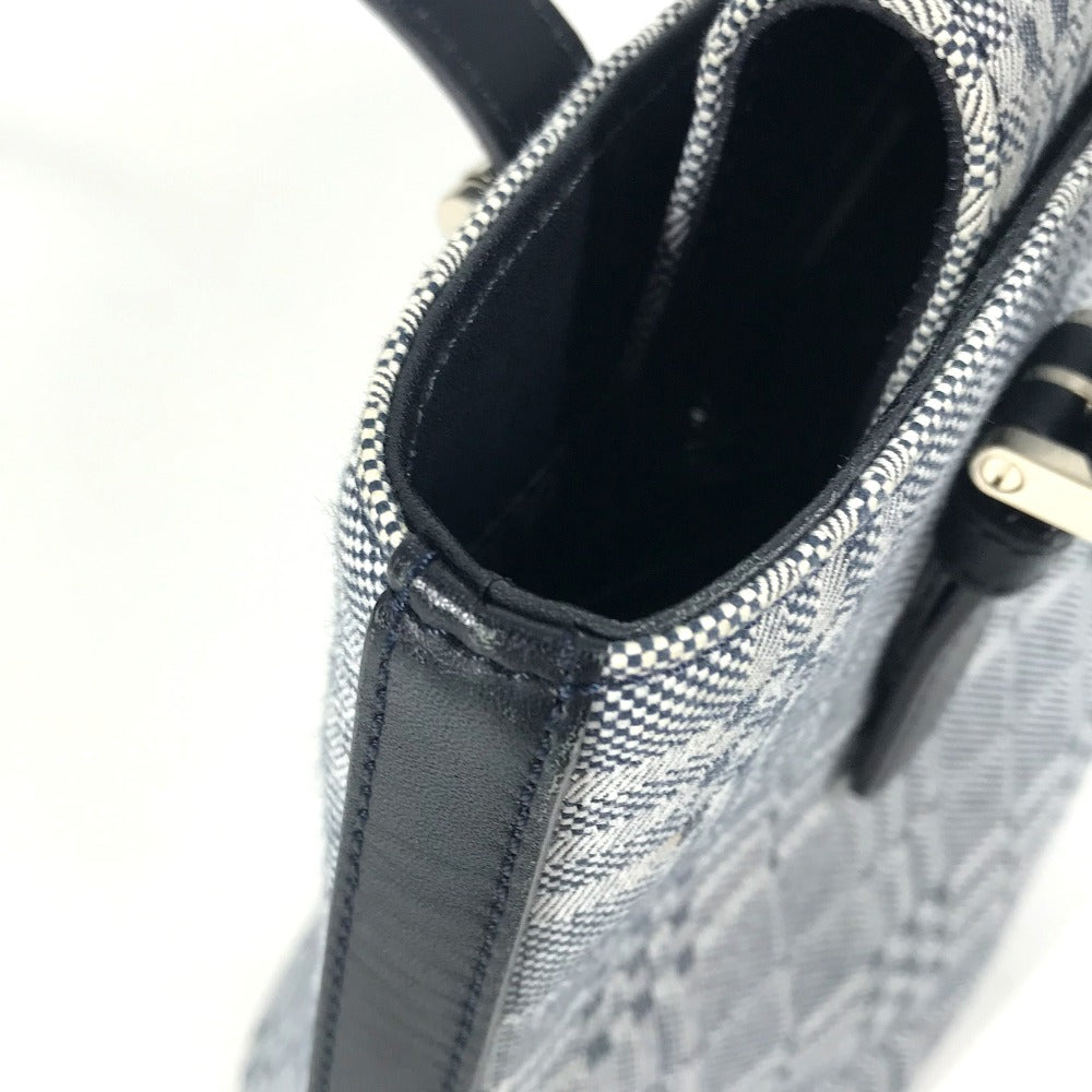 BURBERRY Handbag Leather / canvas Navy