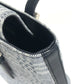BURBERRY Handbag Leather / canvas Navy