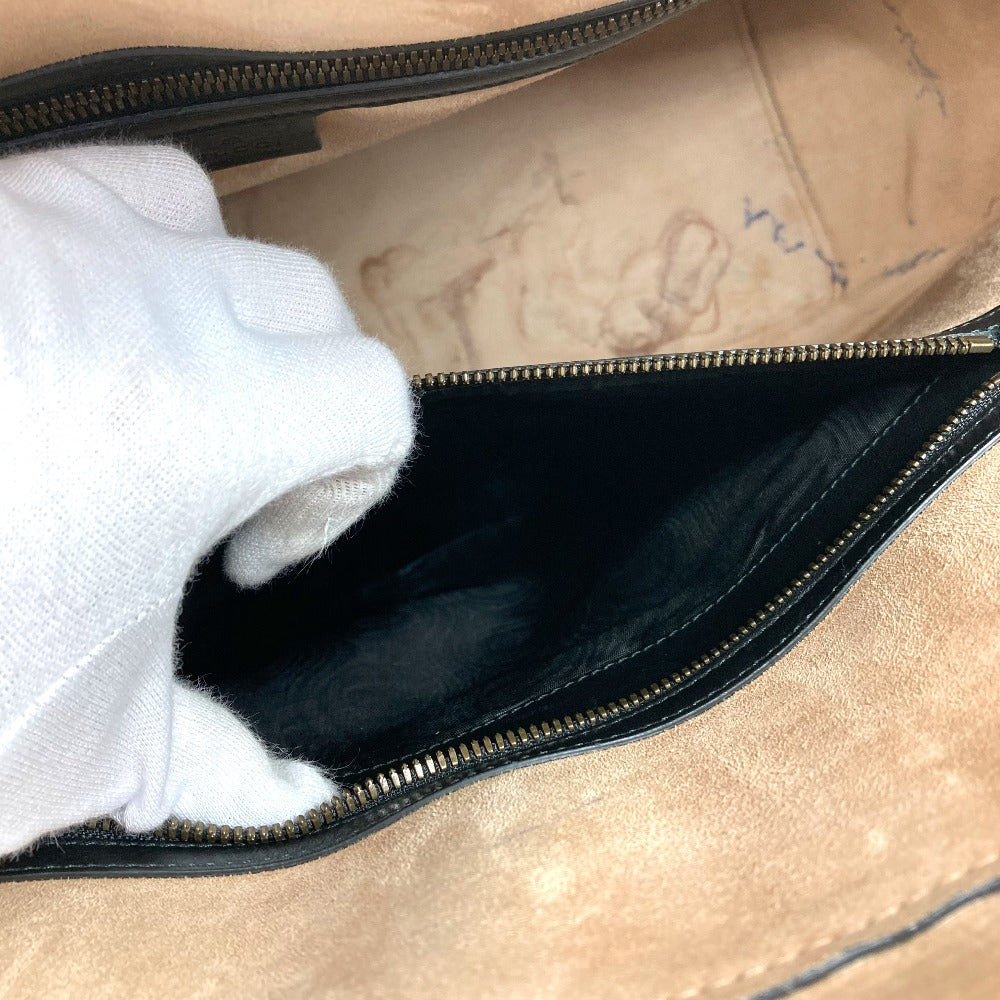 GUCCI Boston Duffel bag 450999 leather black Business bag Snake logo snake