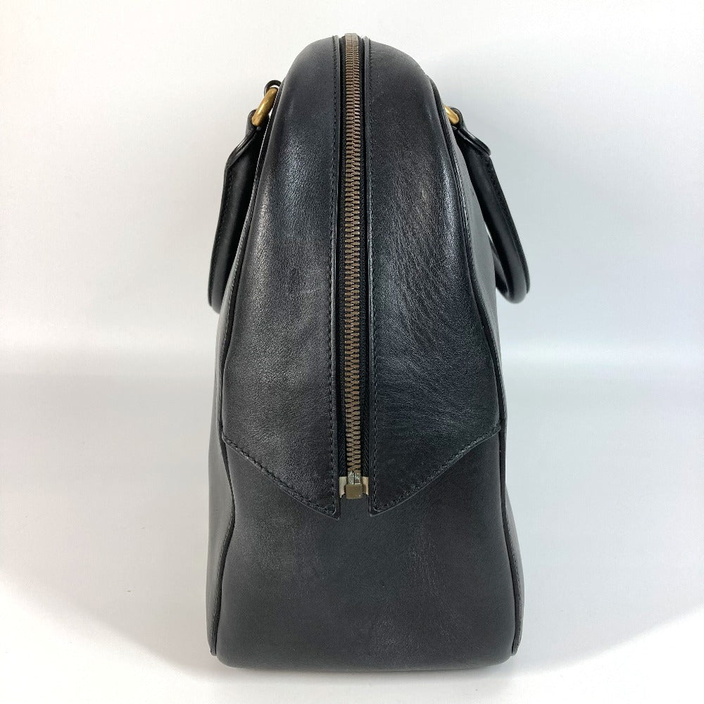 GUCCI Boston Duffel bag 450999 leather black Business bag Snake logo snake
