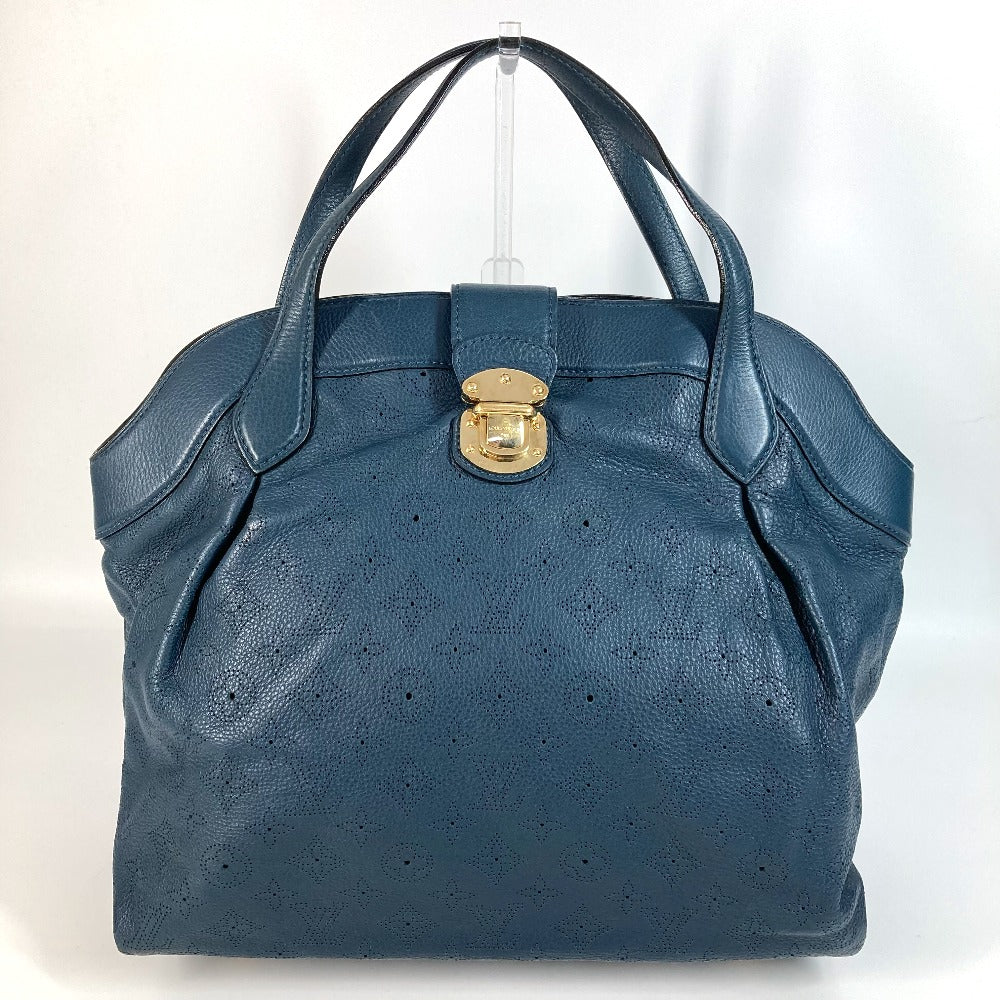 LOUIS VUITTON Handbag M97061 Monogram Ann Platt Leather Blue type Monogram Ann Platt Seals MM