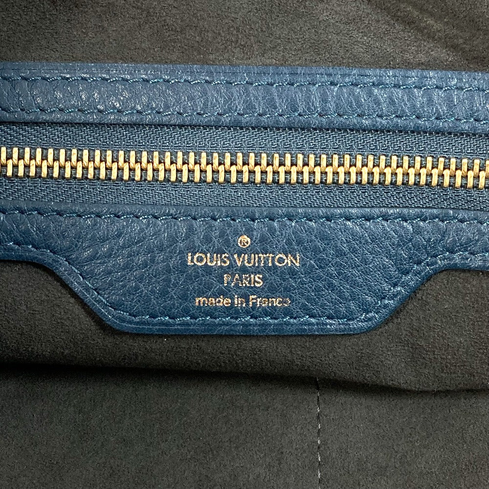 LOUIS VUITTON Handbag M97061 Monogram Ann Platt Leather Blue type Monogram Ann Platt Seals MM