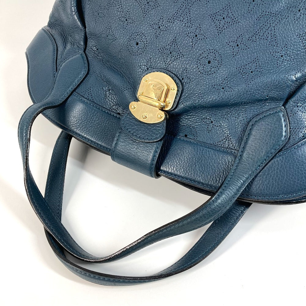LOUIS VUITTON Handbag M97061 Monogram Ann Platt Leather Blue type Monogram Ann Platt Seals MM