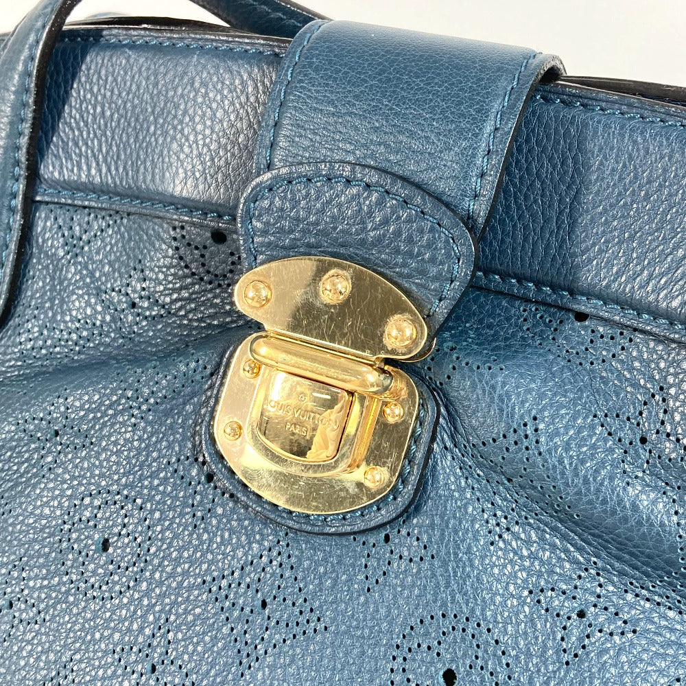 LOUIS VUITTON Handbag M97061 Monogram Ann Platt Leather Blue type Monogram Ann Platt Seals MM