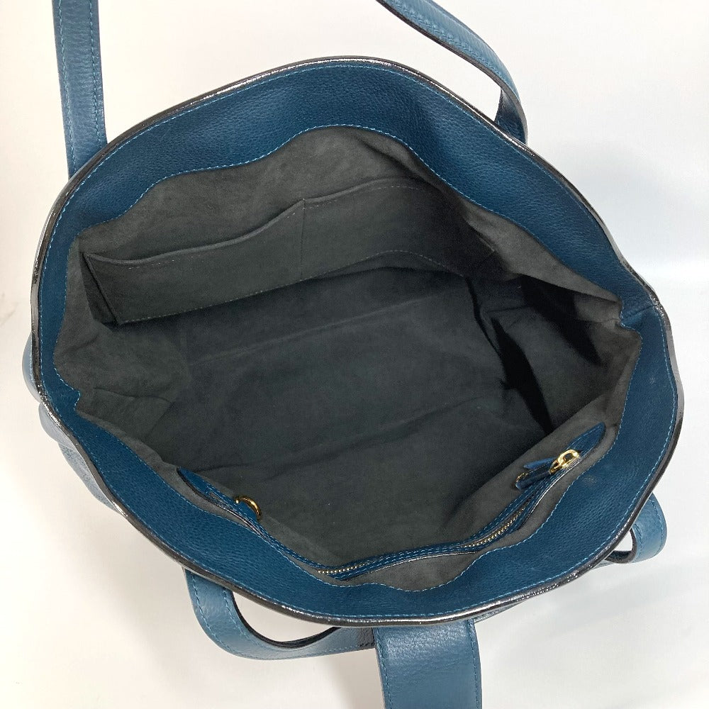 LOUIS VUITTON Handbag M97061 Monogram Ann Platt Leather Blue type Monogram Ann Platt Seals MM