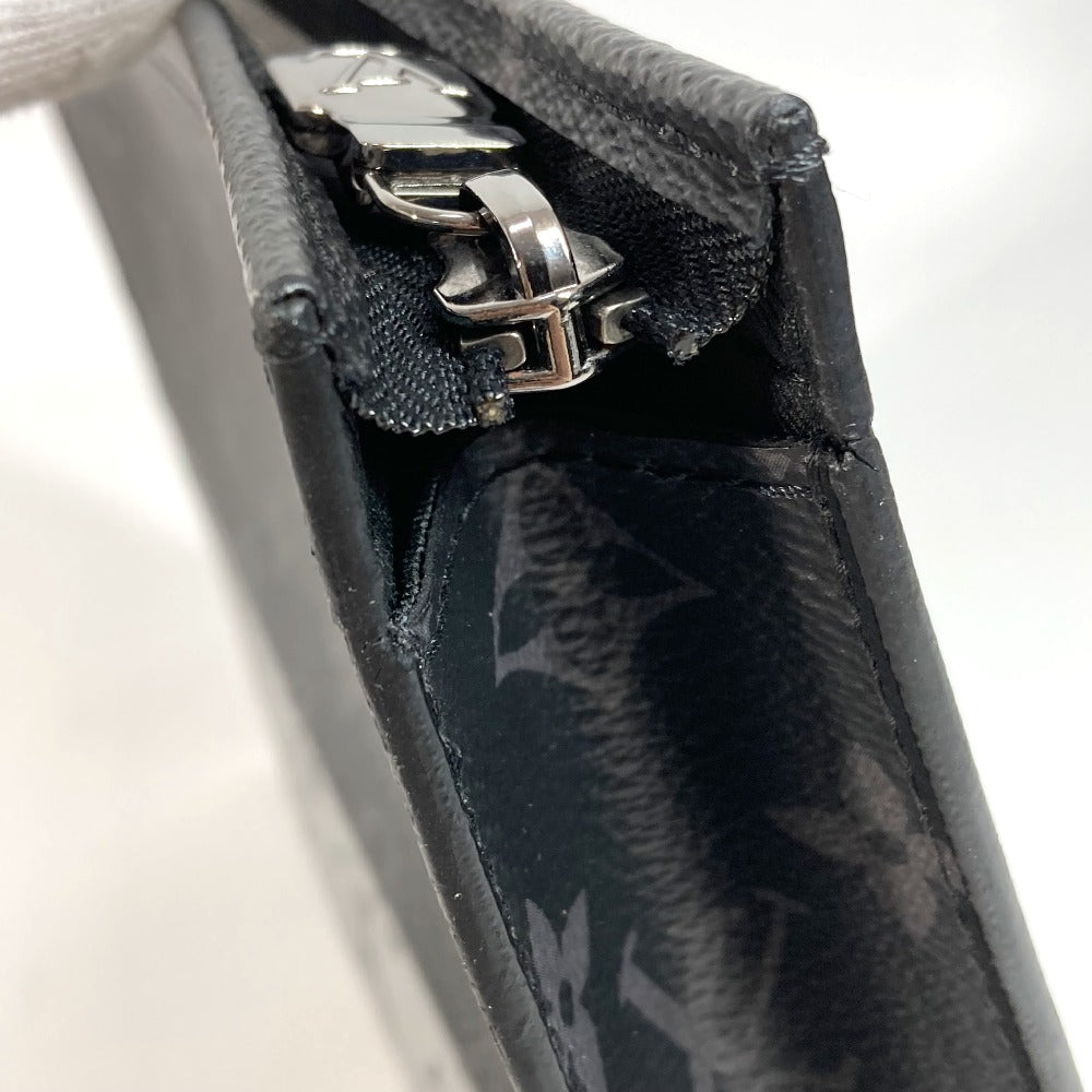 LOUIS VUITTON Clutch bag M63039 Monogram Eclipse Canvas black Monogram Eclipse Split Bicolor Pochette Voyage MM unisex(Unisex) Used Authentic