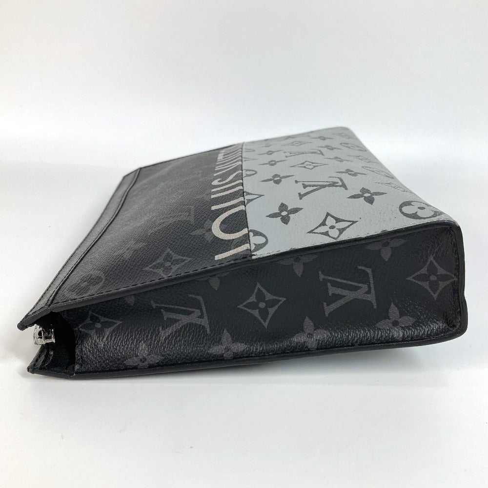 LOUIS VUITTON Clutch bag M63039 Monogram Eclipse Canvas black Monogram Eclipse Split Bicolor Pochette Voyage MM unisex(Unisex) Used Authentic