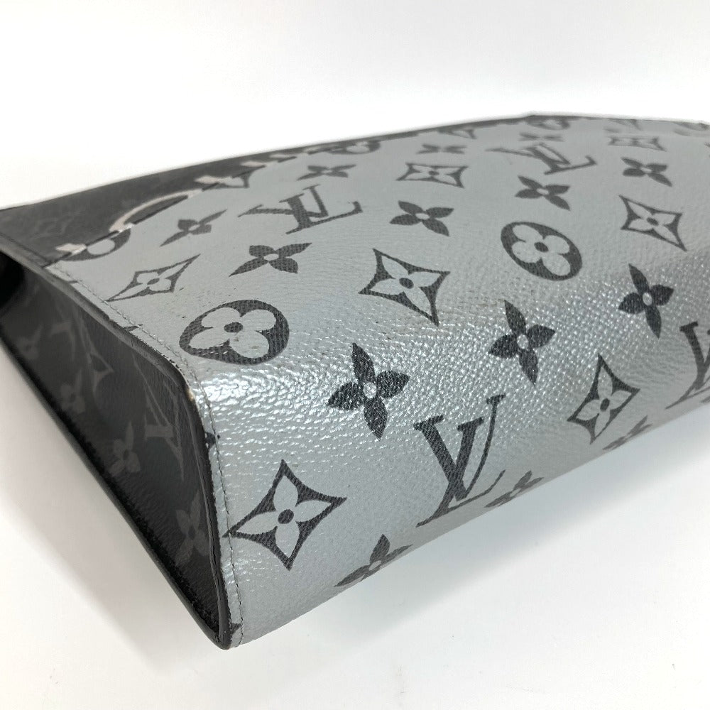 LOUIS VUITTON Clutch bag M63039 Monogram Eclipse Canvas black Monogram Eclipse Split Bicolor Pochette Voyage MM unisex(Unisex) Used Authentic