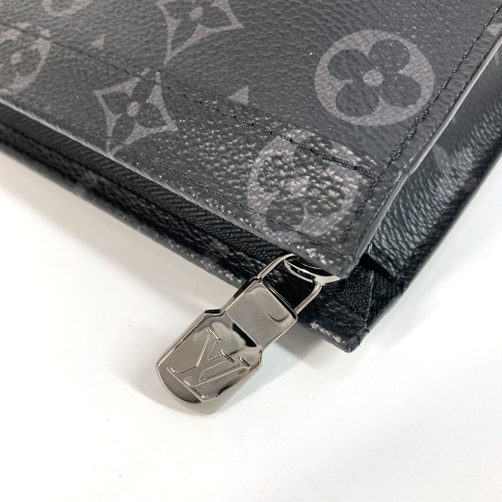 LOUIS VUITTON Clutch bag M63039 Monogram Eclipse Canvas black Monogram Eclipse Split Bicolor Pochette Voyage MM unisex(Unisex) Used Authentic