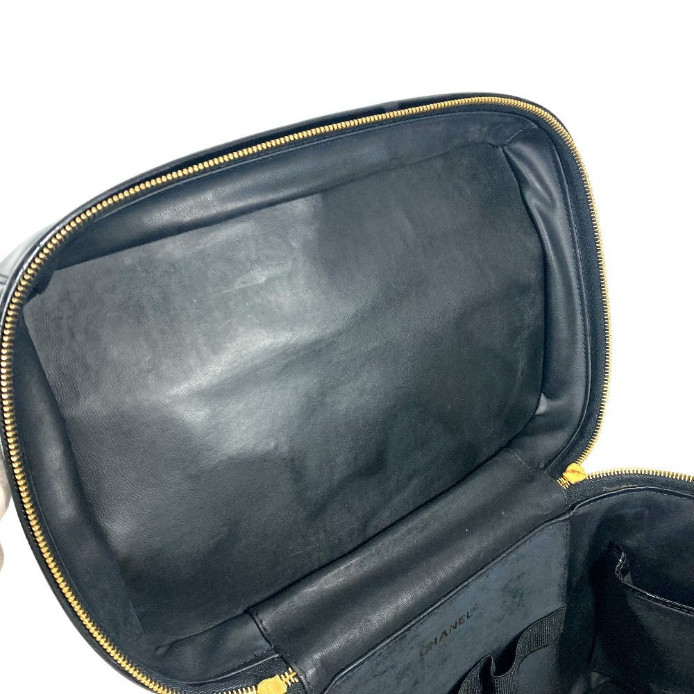 CHANEL Handbag Patent leather black vintage CC COCO Mark Vanity Bag