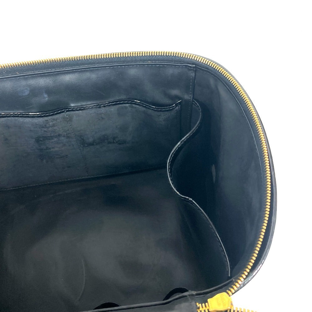 CHANEL Handbag Patent leather black vintage CC COCO Mark Vanity Bag