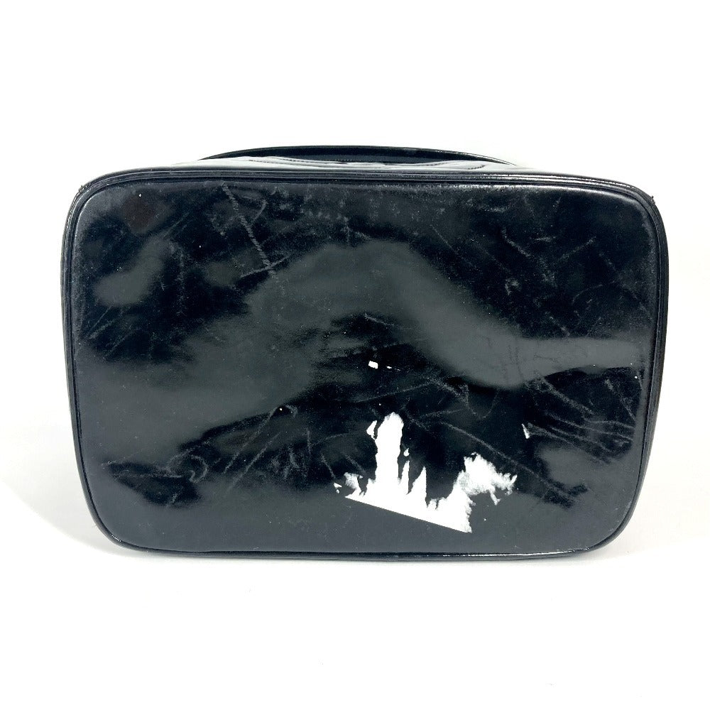 CHANEL Handbag Patent leather black vintage CC COCO Mark Vanity Bag