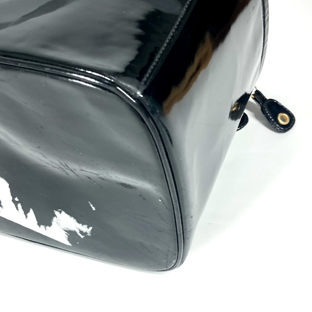 CHANEL Handbag Patent leather black vintage CC COCO Mark Vanity Bag