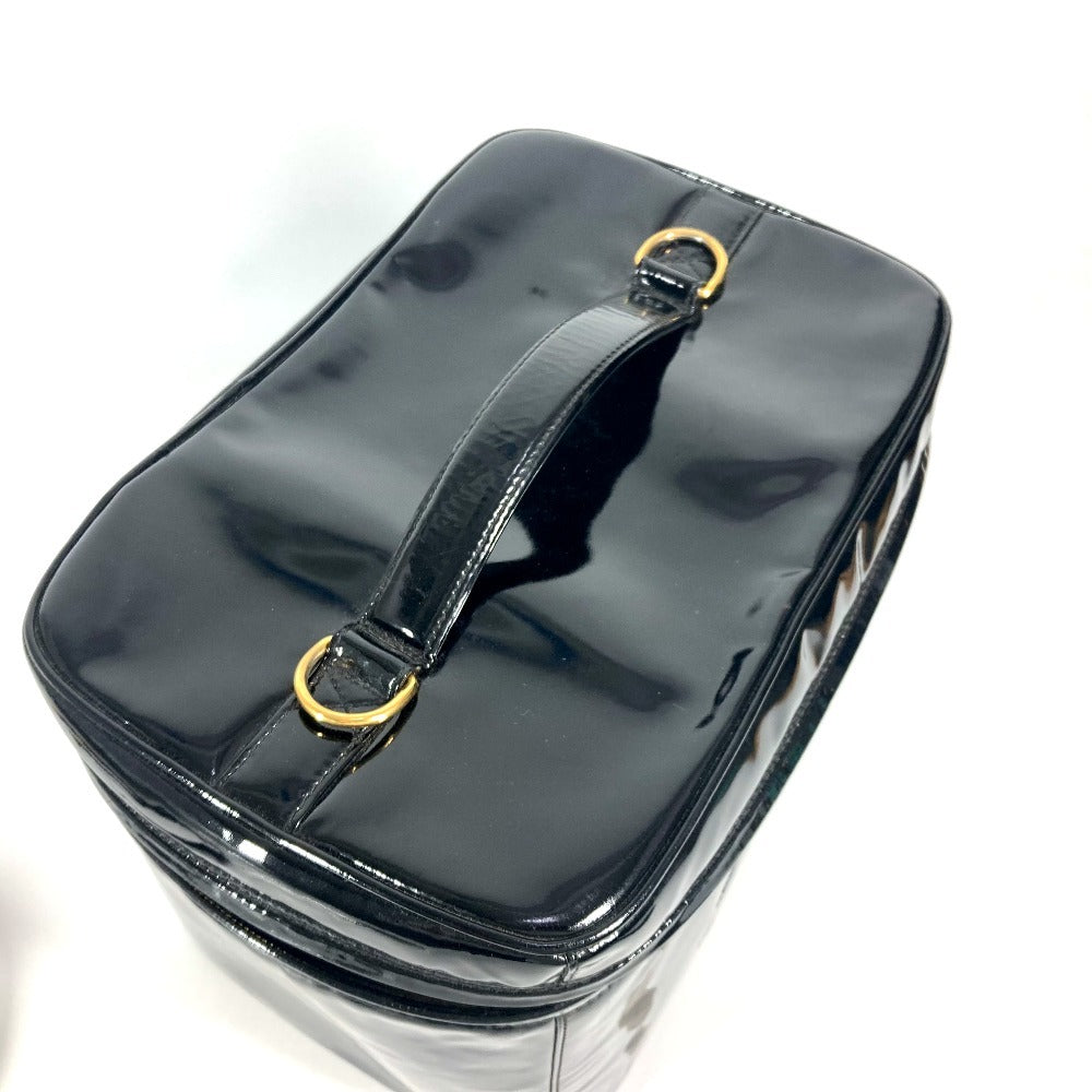 CHANEL Handbag Patent leather black vintage CC COCO Mark Vanity Bag