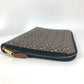 BURBERRY Clutch bag Leather / canvas Brown TB logo unisex(Unisex) Used Authentic