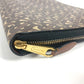 BURBERRY Clutch bag Leather / canvas Brown TB logo unisex(Unisex) Used Authentic