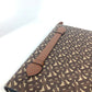BURBERRY Clutch bag Leather / canvas Brown TB logo unisex(Unisex) Used Authentic