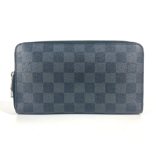LOUIS VUITTON Long Wallet Purse N63077 Damier Grafitto Canvas black Damier Grafitte Zippy Organizer unisex(Unisex) Used Authentic