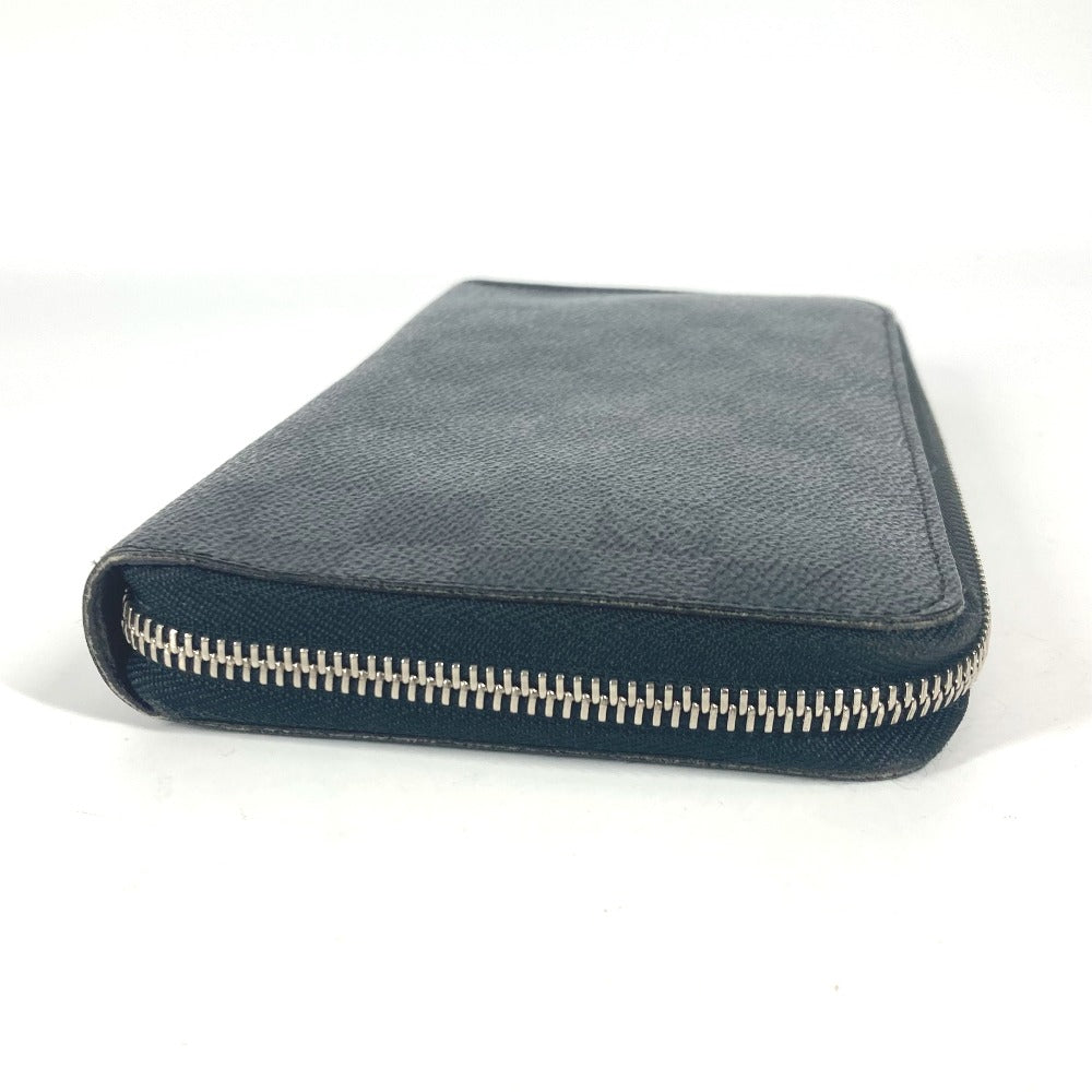 LOUIS VUITTON Long Wallet Purse N63077 Damier Grafitto Canvas black Damier Grafitte Zippy Organizer unisex(Unisex) Used Authentic