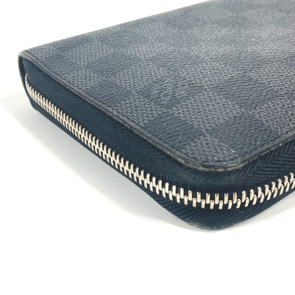 LOUIS VUITTON Long Wallet Purse N63077 Damier Grafitto Canvas black Damier Grafitte Zippy Organizer unisex(Unisex) Used Authentic