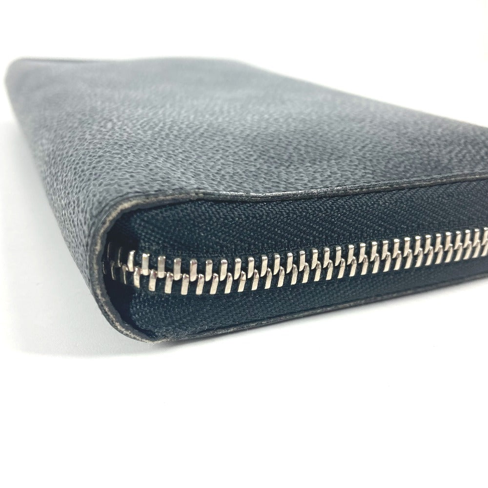 LOUIS VUITTON Long Wallet Purse N63077 Damier Grafitto Canvas black Damier Grafitte Zippy Organizer unisex(Unisex) Used Authentic