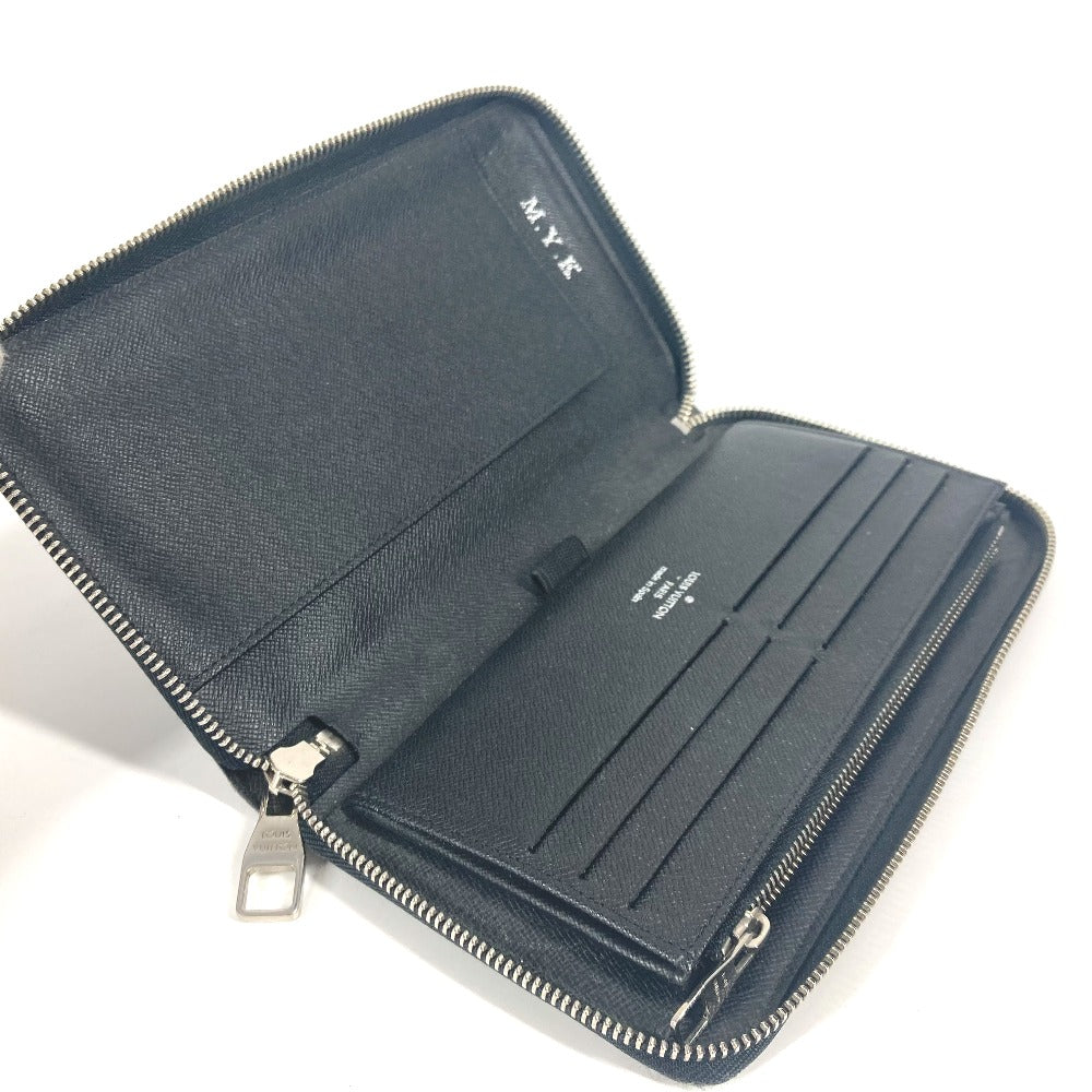 LOUIS VUITTON Long Wallet Purse N63077 Damier Grafitto Canvas black Damier Grafitte Zippy Organizer unisex(Unisex) Used Authentic