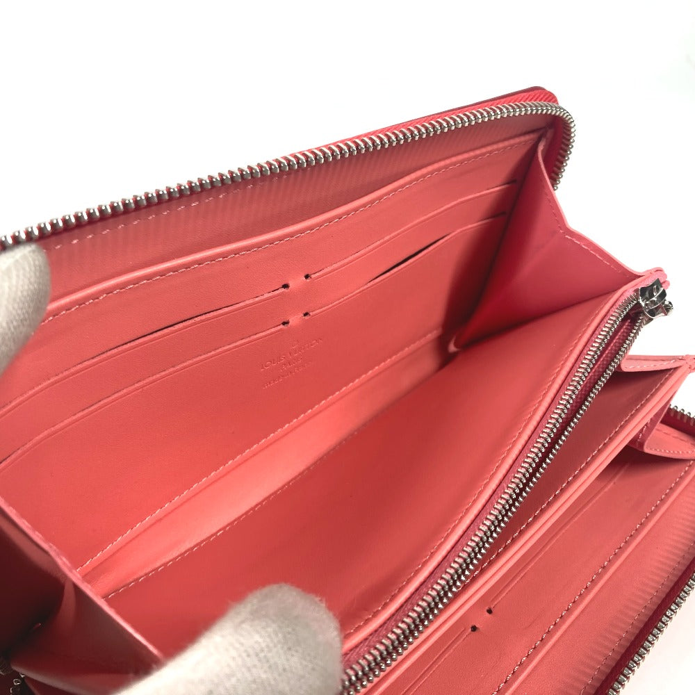 LOUIS VUITTON Long Wallet Purse M58036 Monogram Vernis pink Monogram Vernis Ray Yule Zippy wallet unisex(Unisex) Used Authentic
