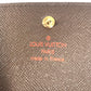 LOUIS VUITTON Trifold wallet N61202 Damier canvas Brown Damier Porte Tresor  Etui Papie unisex(Unisex) Used Authentic