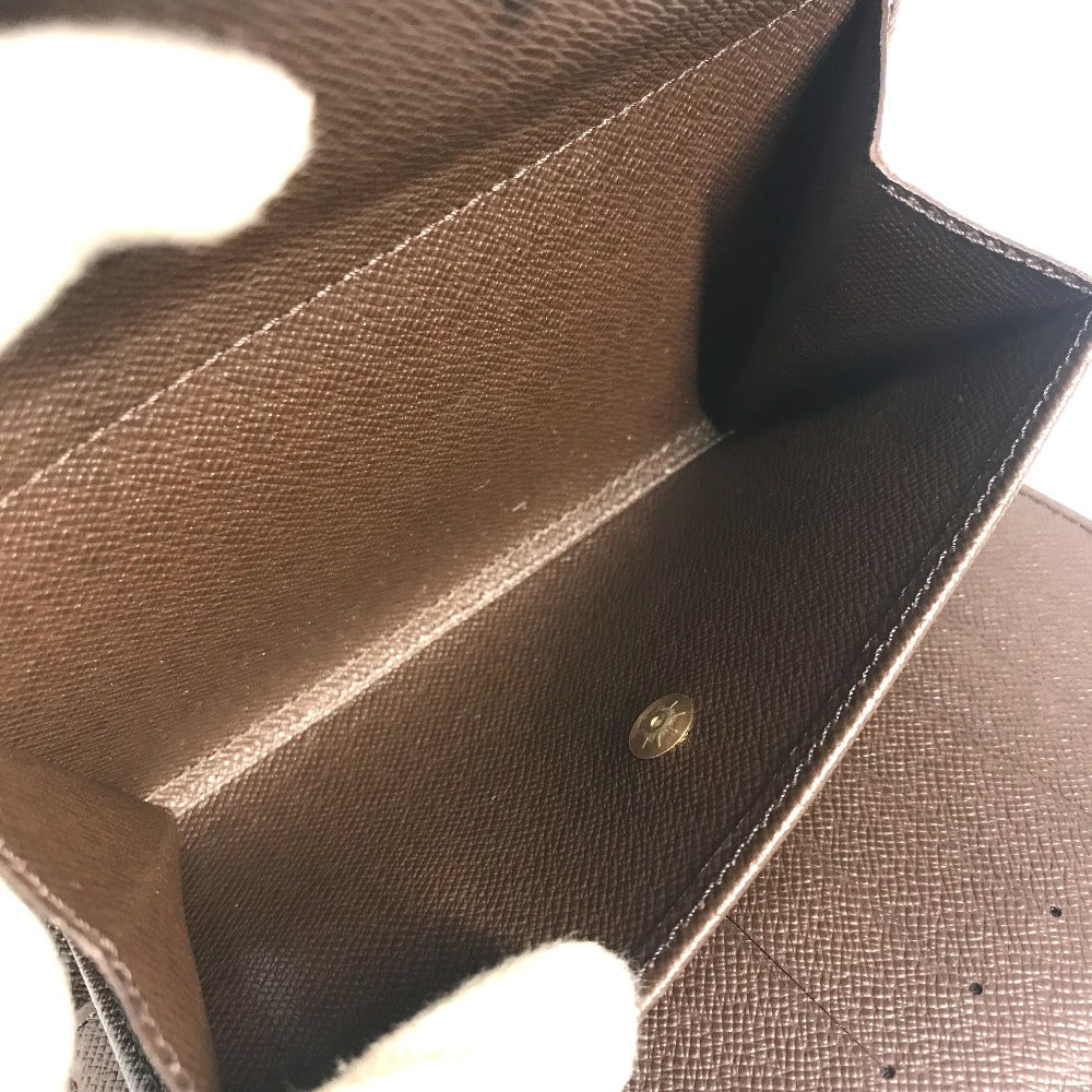 LOUIS VUITTON Trifold wallet N61202 Damier canvas Brown Damier Porte Tresor  Etui Papie unisex(Unisex) Used Authentic