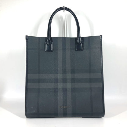 BURBERRY Business bag 8062951 Leather / PVC black Check logo SLIM DENNY PT BRT Slim Bar Tikal Denny Tote