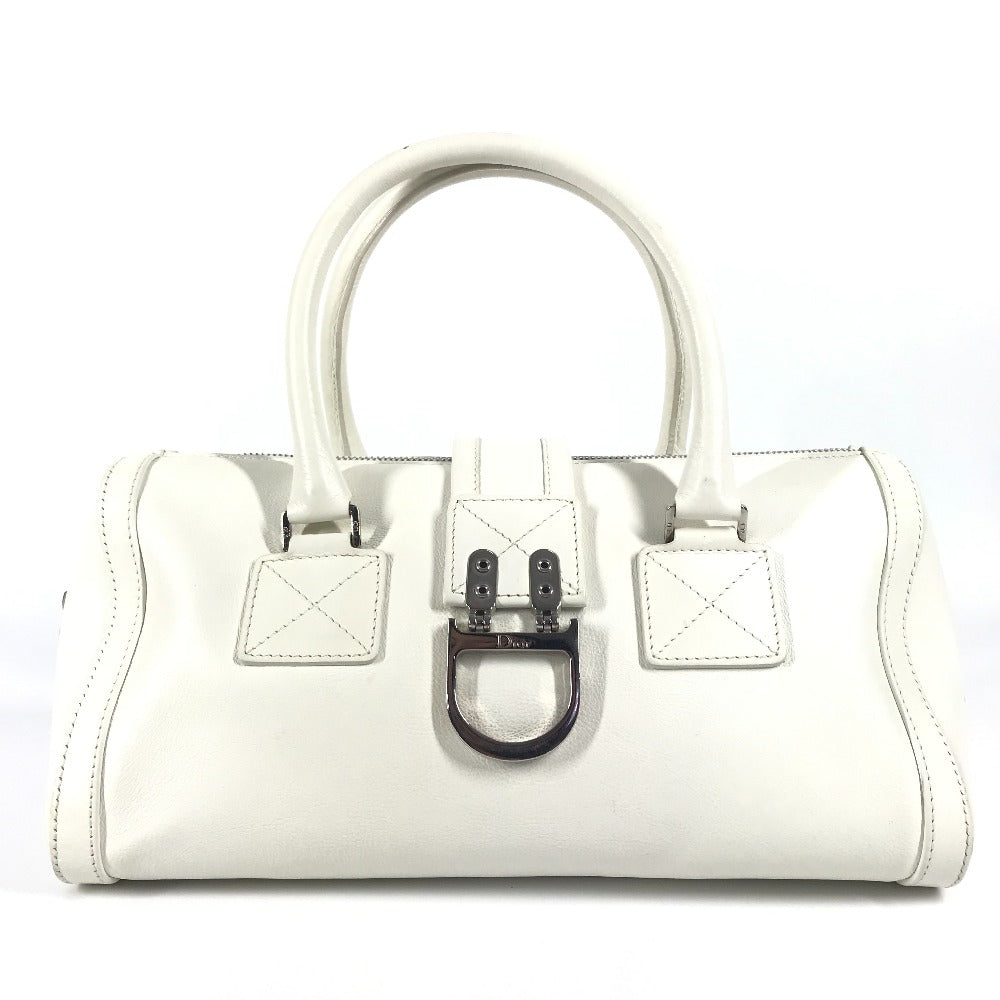 Dior Handbag leather white D logo
