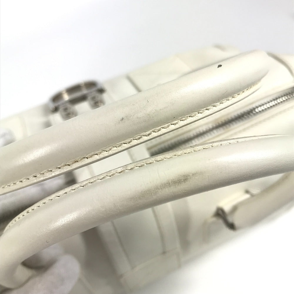 Dior Handbag leather white D logo