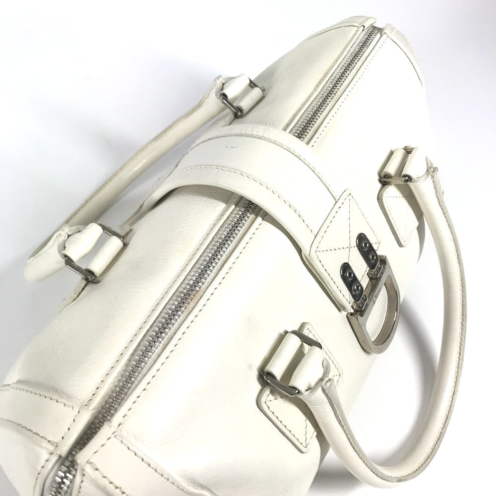 Dior Handbag leather white D logo