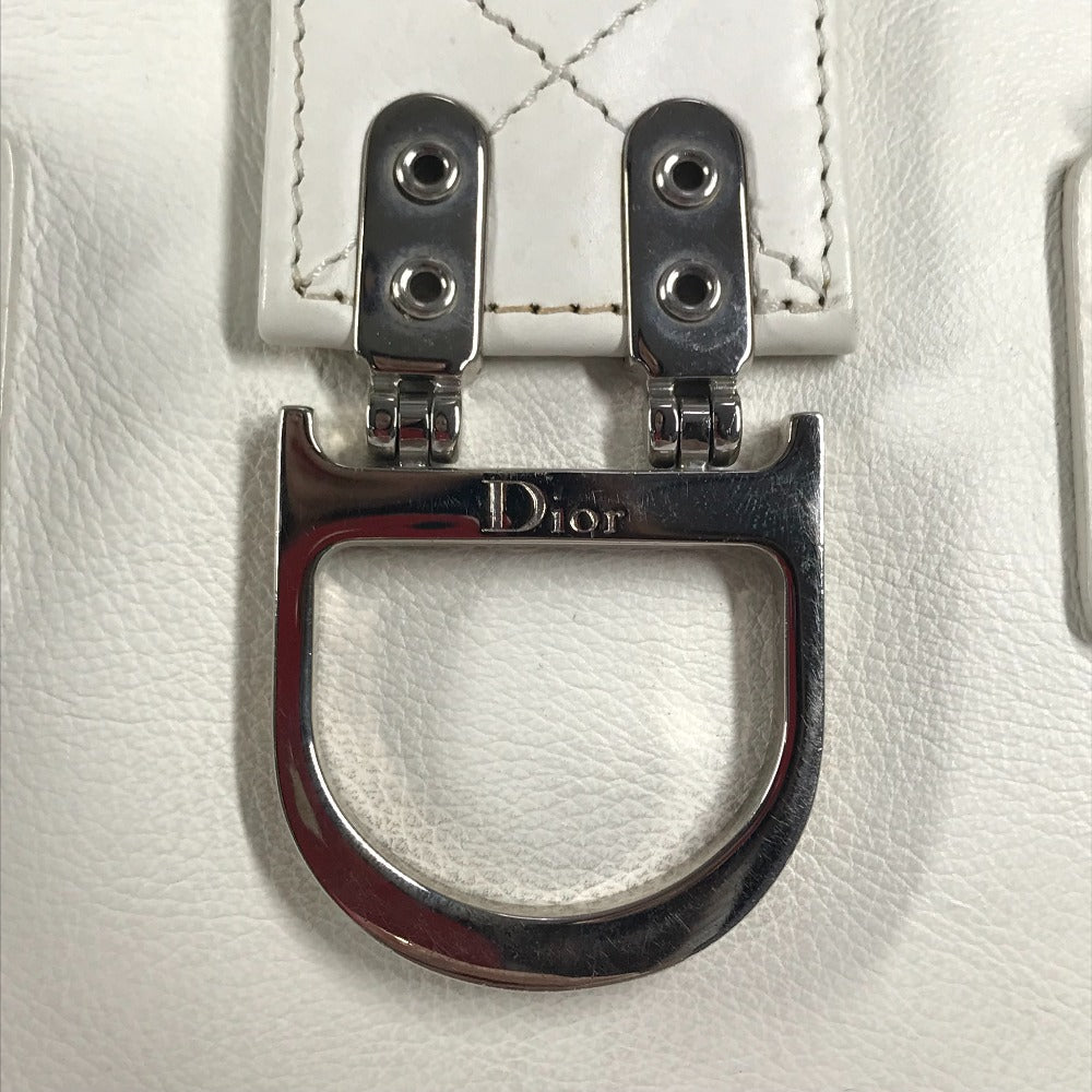 Dior Handbag leather white D logo