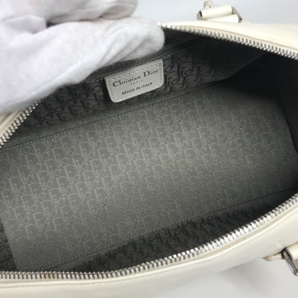 Dior Handbag leather white D logo