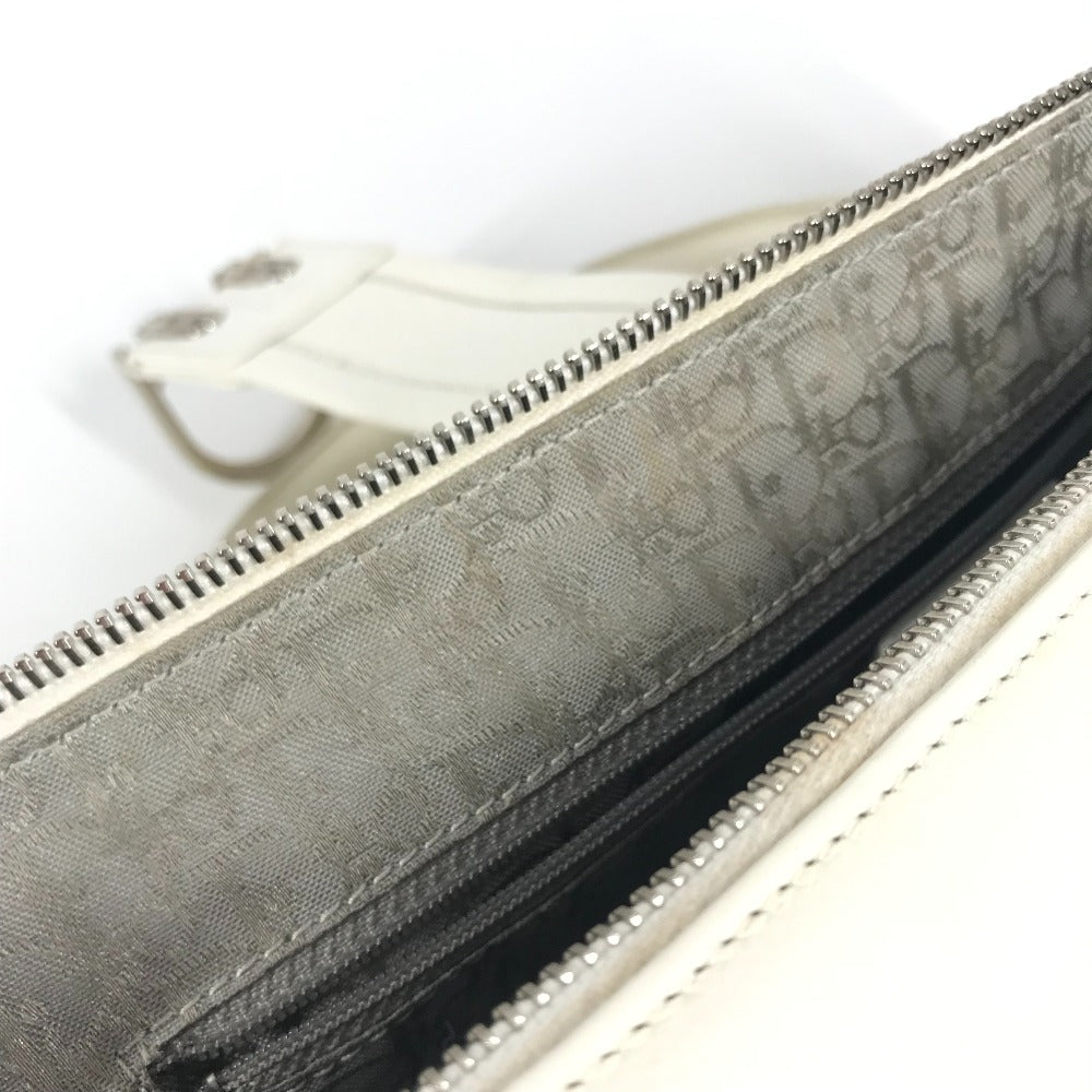 Dior Handbag leather white D logo