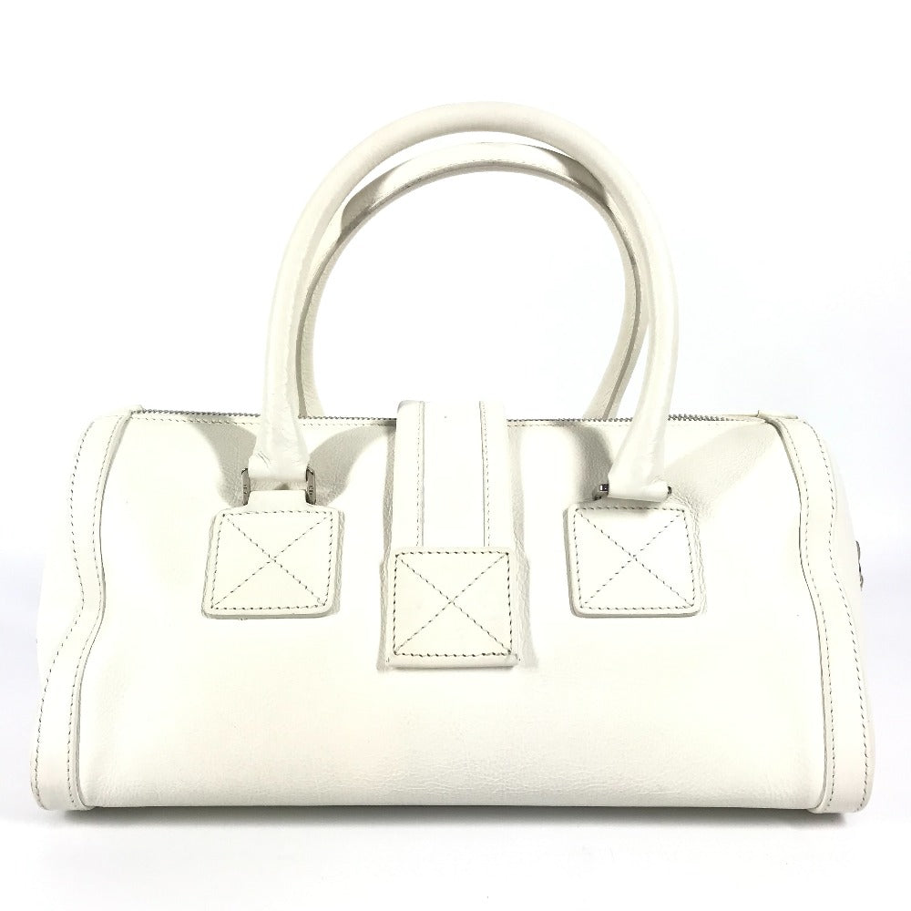 Dior Handbag leather white D logo